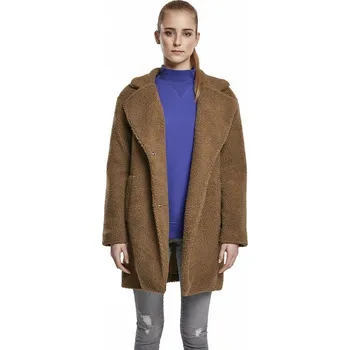 Ležérní dámský kožešinkový oversize kabátek Urban Classics Barva: midground, Velikost: M