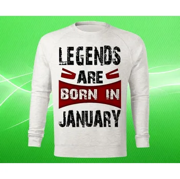 Dámská mikina mikina legendy se rodí v lednu dámská XS