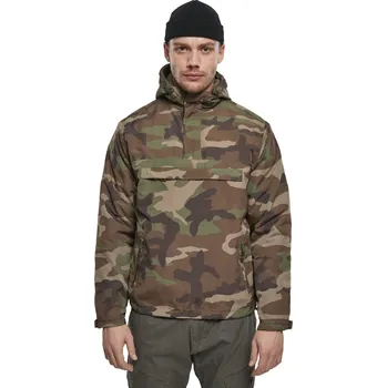 Pánská bunda Build Your Brandit Fleecová větrovka přes hlavu s přední kapsou Barva: tmavá kamufláž, Velikost: L