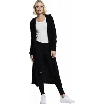 Dámský svetr Jemný peříčkový kardigan Urban Classics Barva: Černá, Velikost: L