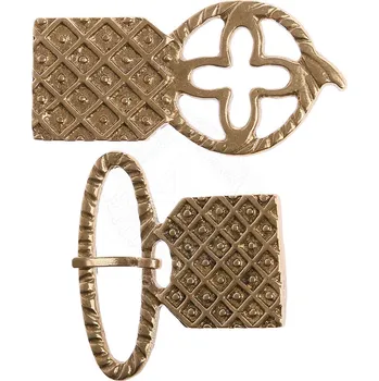 Opasek Brass Buckles Gotická přezka a nákončí opasku k meči