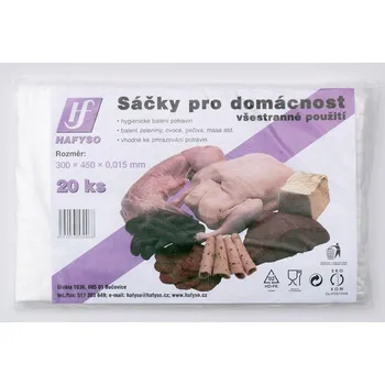 Sáček na potraviny Hafyso Sáčky pro domácnost 30x45 cm/15my, 20ks/bal