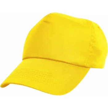 Kšiltovka Result Headwear Dětská bavlněná kšiltovka s prošívanými očky 5 panelů Barva: Žlutá RH05J