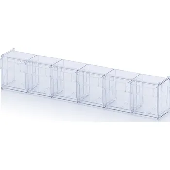 Sady vyklápěcích boxů 60 x 9,1 x 11,3 cm - Průhledná - materiál: PC - KKS 6 t