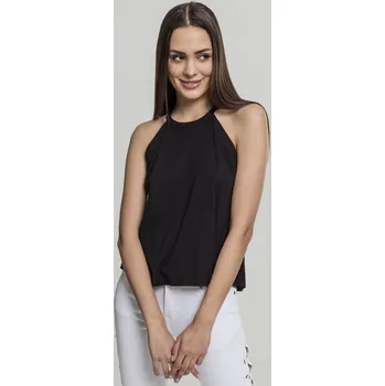 Urban Classics Volný splývavý top se šňůrkou kolem krku Barva: Černá, Velikost: S