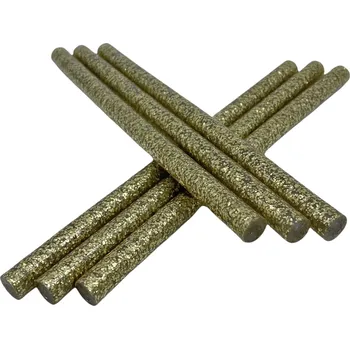Průmyslové lepidlo BULDOK Tavné lepidlo barevné tyčinky GLITTER zlatá 11,5x200mm 5kg