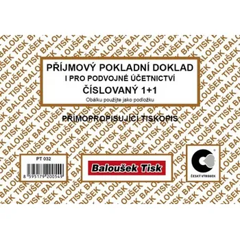 Tiskopis Baloušek Tisk PT032 příjmový pokladní doklad A6 50 listů