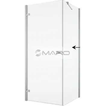 Smart30 Forum Stěna boční v 90° MAT 80 x 200 cm, profil: aluchrom, výplň: čiré sklo, MAT0805007