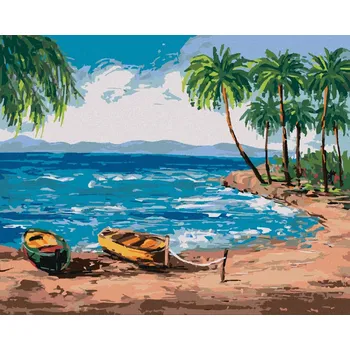 Diamondi Diamantové malování - TROPICKÝ RÁJ Rozměr: 40x50 cm, Rámování: vypnuté plátno na rám