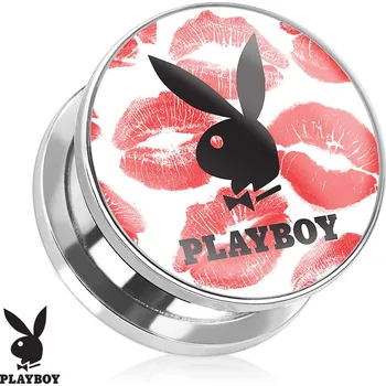 Piercing Šperky4U Plug do ucha Playboy KISS - PL01160-14