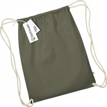 Sportovní vak Sportovní vak EarthAware z organické bavlny Westford Mill 13 l Barva: zelená olivová, Velikost: 37 x 47 cm WM810
