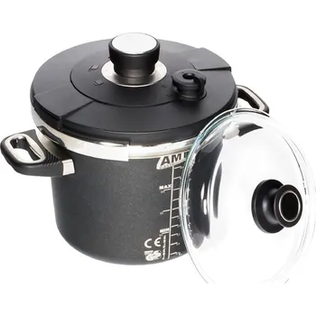 Tlakový hrnec AMT Gastroguss Titanový 4,5 l tlakový hrnec indukční se dvěma pokličkami