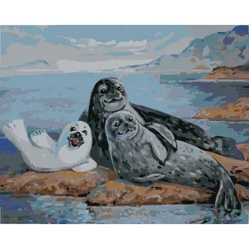 Hračka Diamondi Diamantové malování - RODINA TULEŇŮ Rozměr: 40x50 cm, Rámování: bez rámu a bez vypnutí plátna