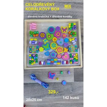 RC model auta CELODŘEVĚNÝ KORÁLKOVÝ BOX - MIX