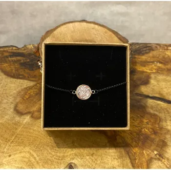 Náramek Náramek celoocelový třpytivý menší - Betonbeads 0000725