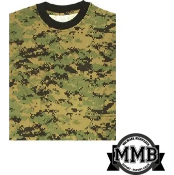 Pánská móda Tričko MMB Short - digital woodland, S