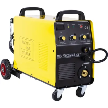 Svářečka Svářecí invertor MIG | Magnum MIG 200/2 MMA (KN) | 200A /60% | hořák 15/3m + kabely