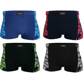 Boxerky FANNIFEN Pánské bavlněné boxerky G524 4 ks v balení Barva: Mix, Velikost: XL