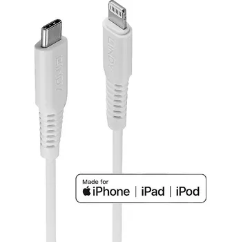 Mobilní telefon LINDY USB kabel USB 2.0 Apple Lightning konektor, USB-C ® zástrčka 0.50 m bílá 31315