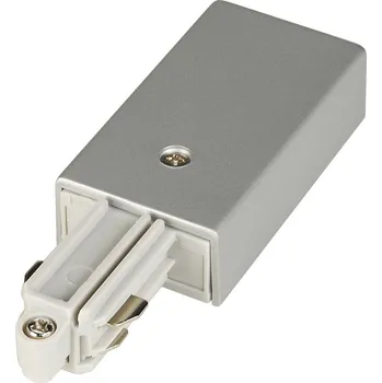 Příslušenství pro svítidlo BIG WHITE NAPÁJEČ, pro vysokonapěťovou 1fázovou nástavnou přípojnici, stříbrošedý, země vpravo 143042