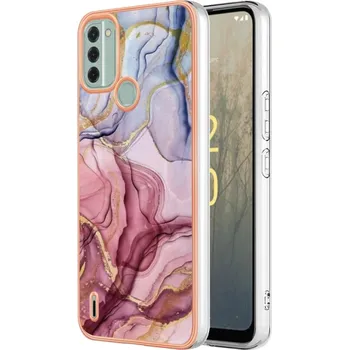 Pouzdro na tablet VSECHNONAMOBIL 58830 IMD MARBLE Ochranný kryt Nokia C31 ROSE RED