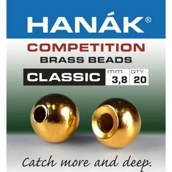 Mosazná hlavička Hanák Competition CLASSIC zlatá 2,0 mm, 20 ks