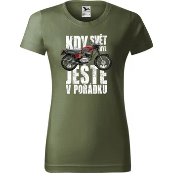 Pánské tričko Kdy svět byl ještě v pořádku, Jawa Californian, V3 - Dámské tričko Basic - Nejoblíbenějí - XL