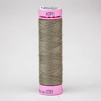 Nit Univerzální šicí nit Amann ASPO 120 polyesterová, hnědá khaki 0381, návin 100m