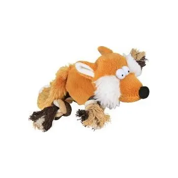 Hračka pro psa Hračka pes Liška pískací plyš s uzlíky 34cm TR