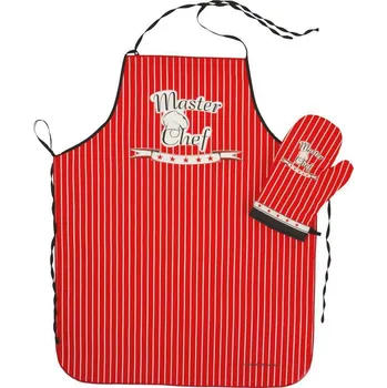 Kuchyňská zástěra Zástěra kuchyňská, Master Chef, červený