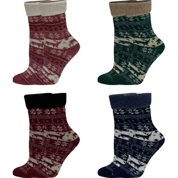 Dámské termo ponožky PESAIL Dámské vlněné termoponožky Sob YZ33 4páry Barva: Mix, Velikost: 38-42