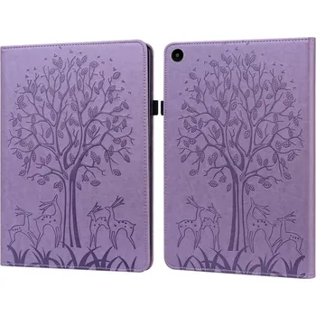 Pouzdro na tablet VSECHNONAMOBIL 57675 ART TREE Flip ový obal Huawei MatePad SE fialový