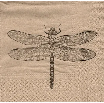 Papírový ubrousek UBR-G42, Ubrousek, 16x16 cm, VÁŽKA, 1 kus