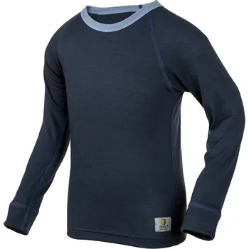 Janus LW merino tričko Kid LS blue, Janus Norsko Modrá 130 cm