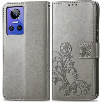 Pouzdro na tablet VSECHNONAMOBIL 48434 ART Peněženkový kryt Realme GT Neo 3 FLOWERS šedý