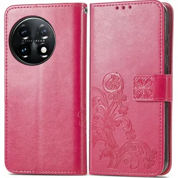 Příslušenství pro tablet VSECHNONAMOBIL 58469 ART FLOWERS Peněženkový kryt OnePlus 11 5G tmavě růžový