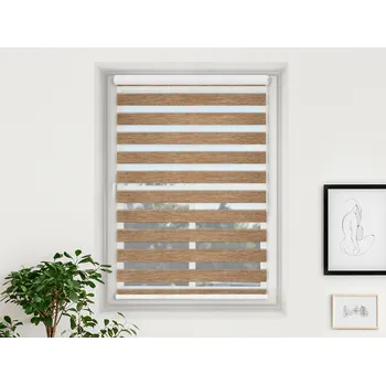 Roleta FEXI Zatemňovací Roleta Den a noc, Nature slim světlý dub, A 053 v MAXI kazetě, 150x30 cm