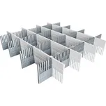 Přizpůsobitelné příhrádky Purvario do zásuvky / šuplíku (8 dílů) barva šedá / světle šedá