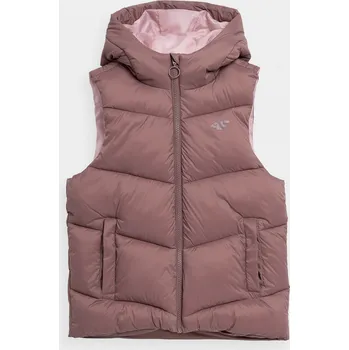 Chlapecká vesta 4F 4FJAW23TVJAF045 LIGHT BROWN Dětská vesta EU 140