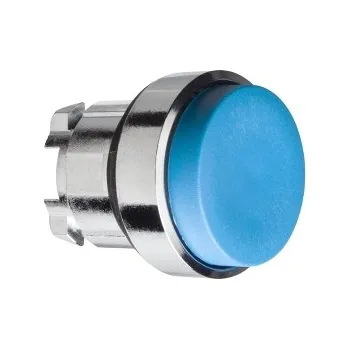 Stykač SCHN ZB4BL6 Ovládací hlavice stiskací, s přesahem - modrá