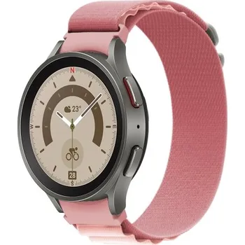 VSECHNONAMOBIL 54705 NYLON Řemínek pro Samsung Galaxy Watch 5 (40mm / 44mm) 5 Pro 45mm růžový