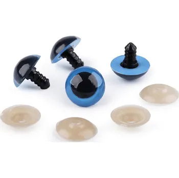 Bezpečnostní oči, jednobarevné modré, průměr 20mm