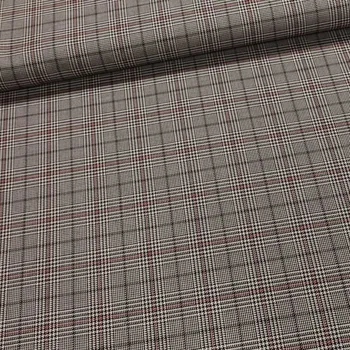Kostýmovka / oblekovka 260, káro kohoutí stopa, černo-bílá, š.145cm (látka v metráži)
