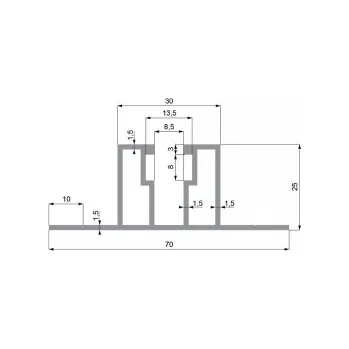Stavební profil Al profil Solar - lišta "M8"