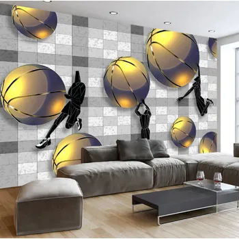 Fototapeta Solution Media 3D tapeta - Zlatý basketball MU1612 5 - Imitace kůže - Vliesová tapeta - 320g/m2