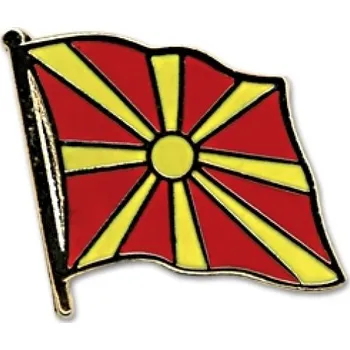 Odznak (pins) 20mm vlajka Makedonie - barevný