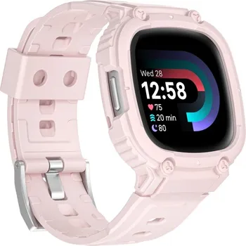 Ostatní příslušenství k chytrým hodinkám VSECHNONAMOBIL 56539 GLACIER Ochranné pouzdro pro Fitbit Versa 4 / 3 / 2 / 1 růžové