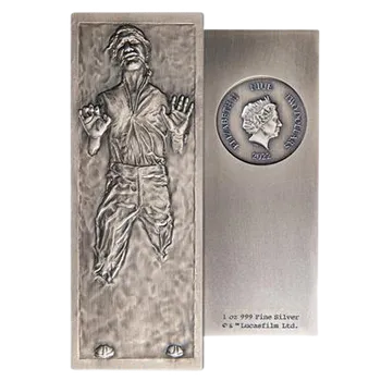 Stříbrná mince 1 Oz Han Solo™ STAR WARS™ - Carbonite Bar 2022 Antique