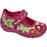 balerínky domácí dívčí s kytičkami Befado velikost 20 velikost 20