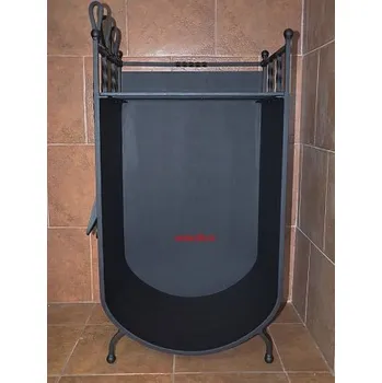 Krbové nářadí Kovaný koš na dřevo Rošt + krbové nářadí 4